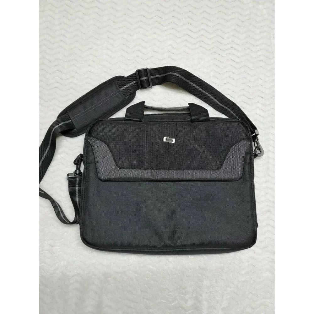 SOLO Ny Cla112-4 FLATIRON SLIM BRIEF city briefcase over the shoulder